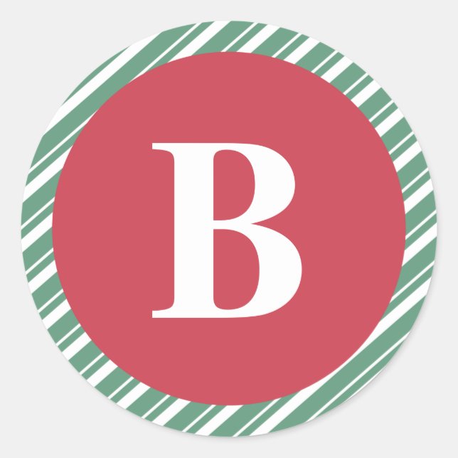 Lettered Christmas Collection Classic Round Sticker (Front)