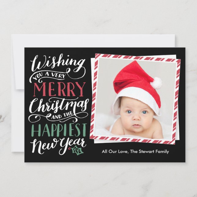 Lettered Christmas Collection Holiday Card (Front)