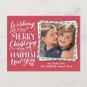 Lettered Christmas Collection Holiday Postcard
