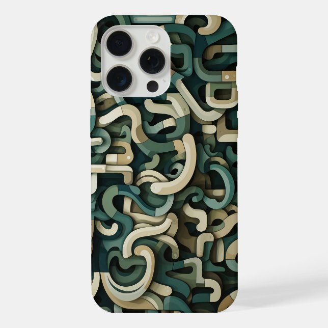 Letterforms broken and layered iPhone case (Back)