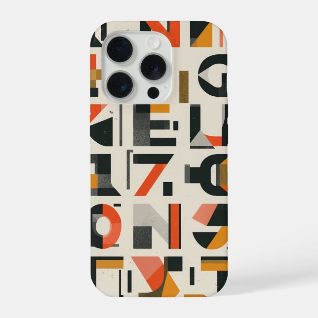 Letterforms, whole and fragmented iPhone case (Back)