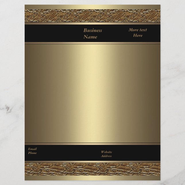 Letterhead Business Brown Metal Bronze Gold (Front)
