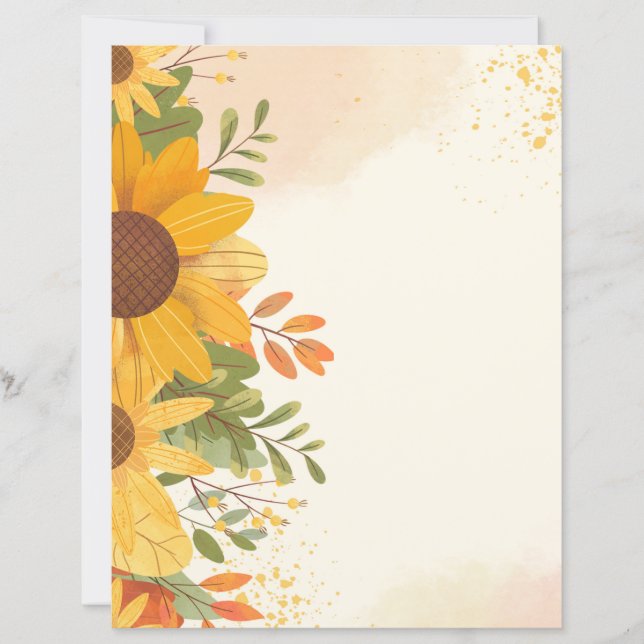 letterhead ,Floral letterhead paper (Front)