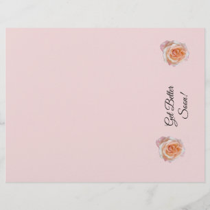 Letterhead Get Better Soon Pink Paper