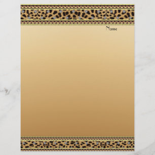 Letterhead Gold Leopard Border