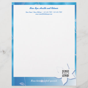 Letterhead Template Blue Spa