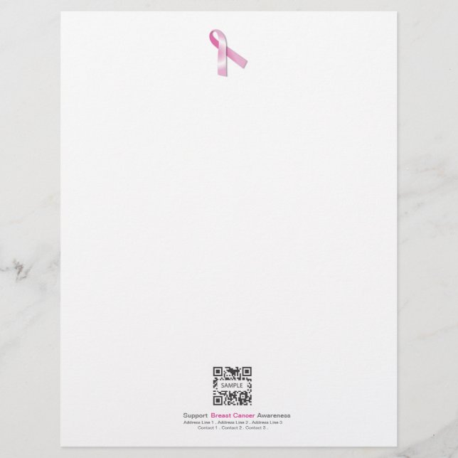 Letterhead Template Breast Cancer Awareness (Front)