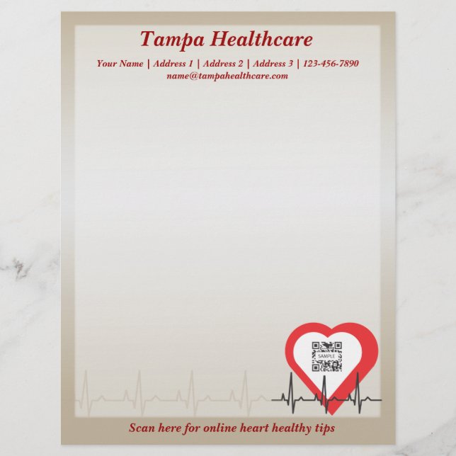 Letterhead Template Heart Health (Front)