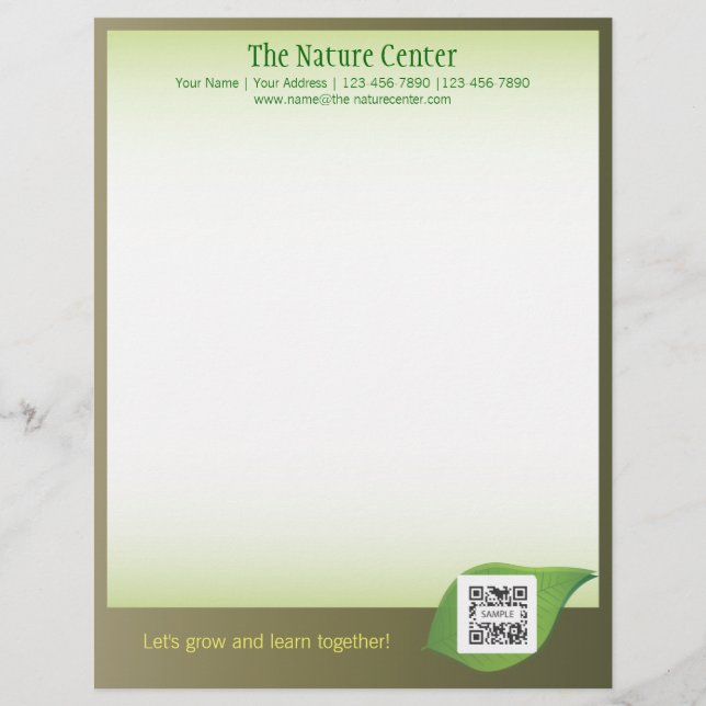 Letterhead Template Nature Centre (Front)