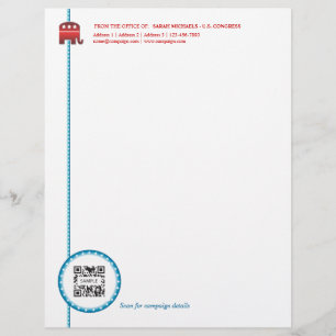 Letterhead Template Republican Elephant