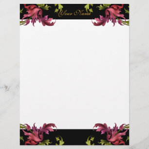 Letterhead Vintage black gold and pink 2