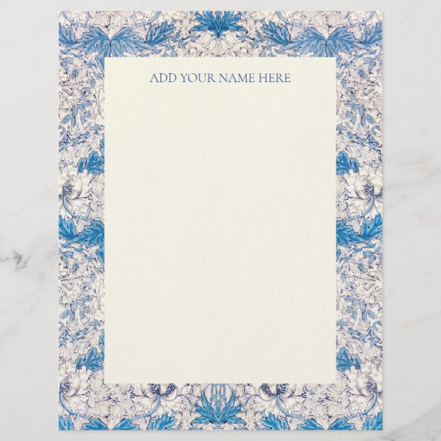 LETTERHEAD : WILLIAM MORRIS : "HONEYSUCKLE" (Front)