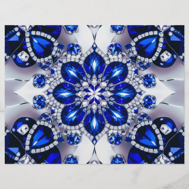 Letterhead with Blue White Colours Design (Front)