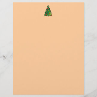 Letterhead with Christmas Tree Decoration