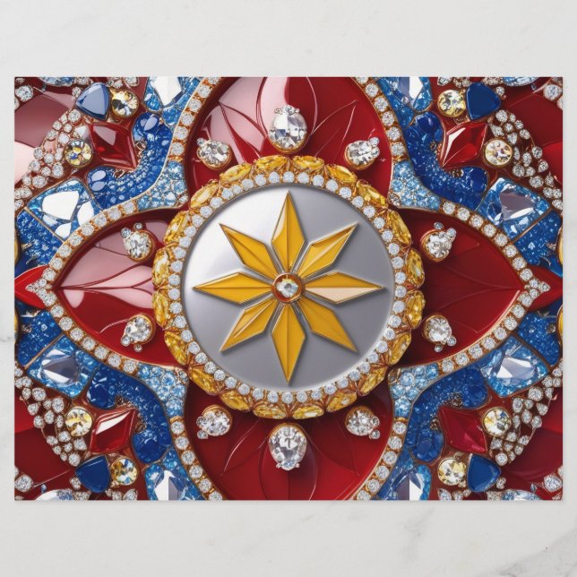 Letterhead with Colombian Colours Design (Front)