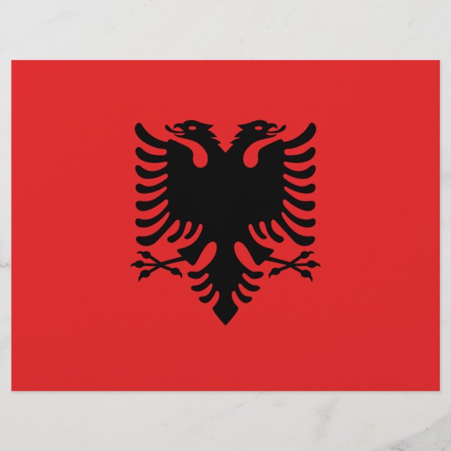 Letterhead with Flag of Albania (Front)