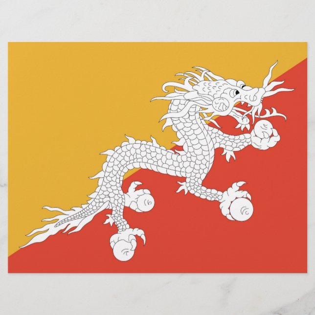 Letterhead with Flag of Bhutan (Front)