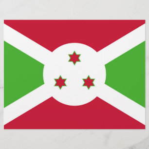 Letterhead with Flag of Burundi