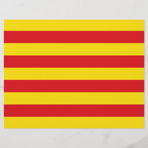 Letterhead with Flag of Catalonia