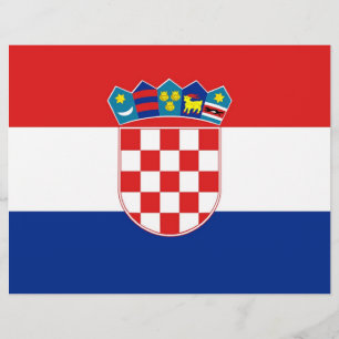 Letterhead with Flag of Croatia