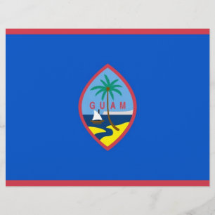 Letterhead with Flag of Guam, USA