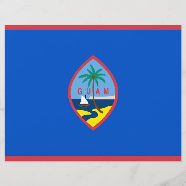 Letterhead with Flag of Guam, USA (Front)