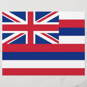 Letterhead with Flag of Hawaii, USA