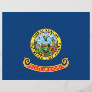 Letterhead with Flag of Idaho, USA