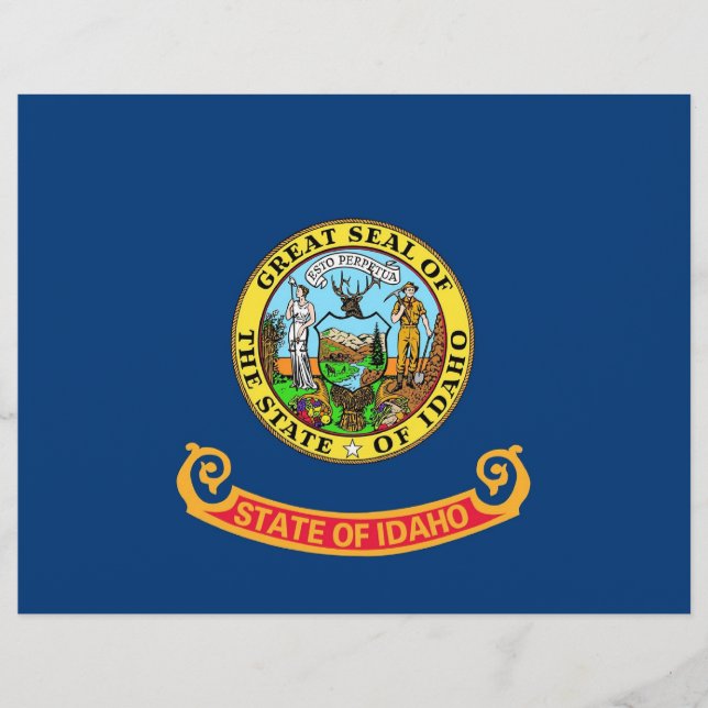 Letterhead with Flag of Idaho, USA (Front)