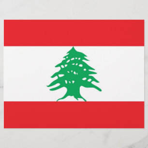 Letterhead with Flag of Lebanon
