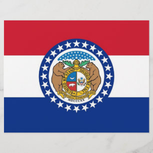 Letterhead with Flag of Missouri, USA
