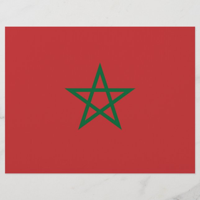 Letterhead with Flag of Morocco (Front)