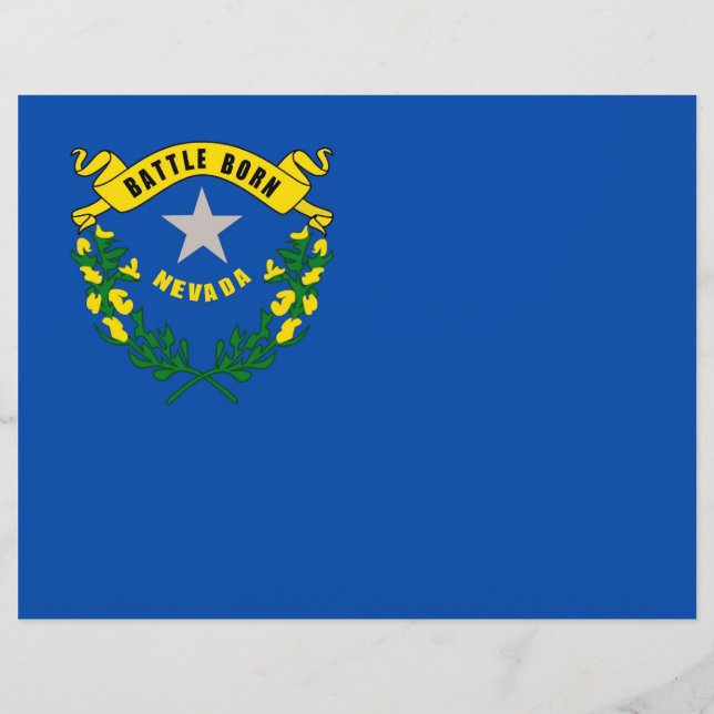Letterhead with Flag of Nevada, USA (Front)