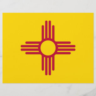 Letterhead with Flag of New Mexico, USA