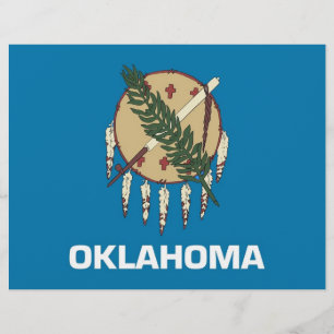 Letterhead with Flag of Oklahoma, USA