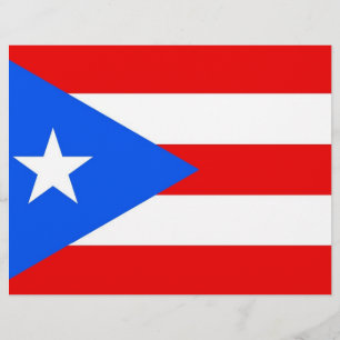 Letterhead with Flag of Puerto Rico, USA