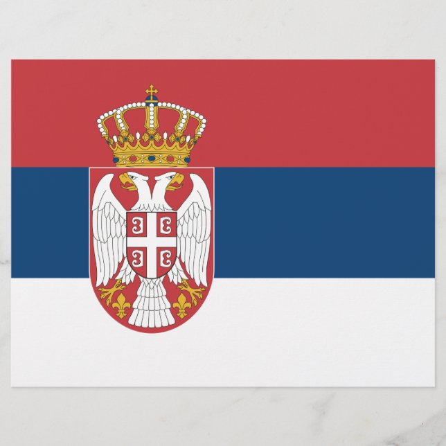 Letterhead with Flag of Serbia (Front)