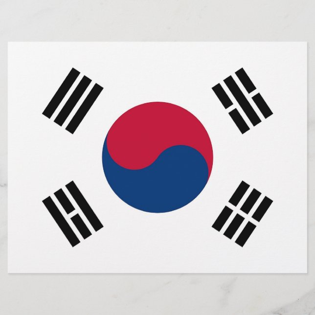 Letterhead with Flag of South Korea (Front)