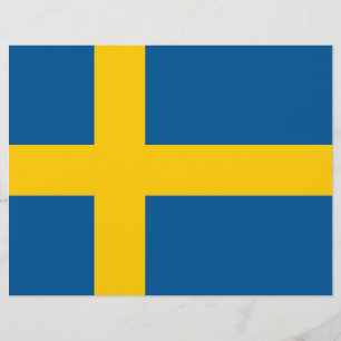 Letterhead with Flag of Sweden