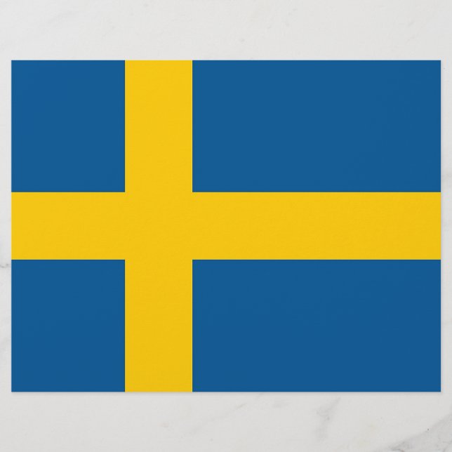 Letterhead with Flag of Sweden (Front)