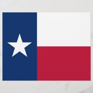 Letterhead with Flag of Texas, USA