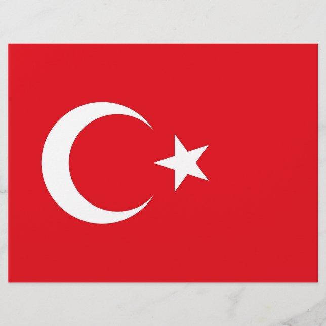 Letterhead with Flag of Turkey (Front)