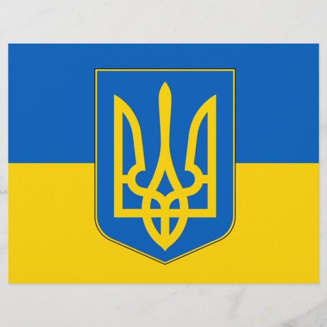 Letterhead with Flag of Ukraine (Front)
