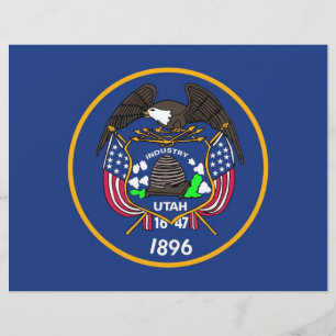 Letterhead with Flag of Utah, USA