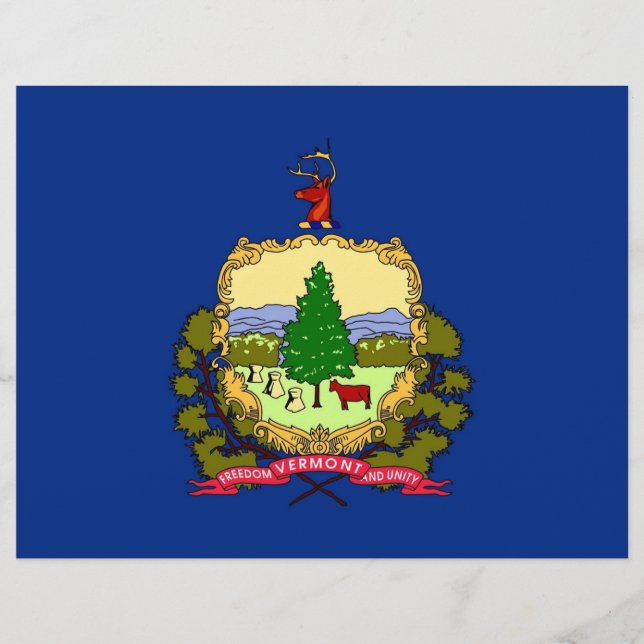 Letterhead with Flag of Vermont, USA (Front)