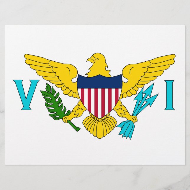 Letterhead with Flag of Virgin Islands, USA (Front)