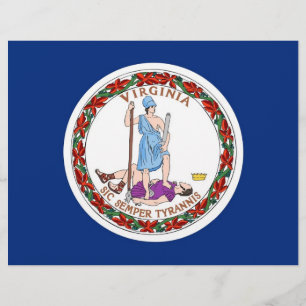 Letterhead with Flag of Virginia, USA