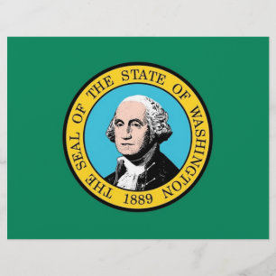 Letterhead with Flag of Washington, USA