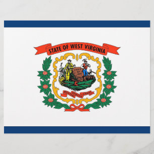 Letterhead with Flag of West Virginia, USA