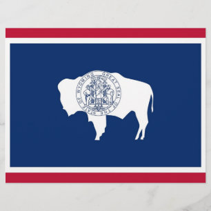Letterhead with Flag of Wyoming, USA